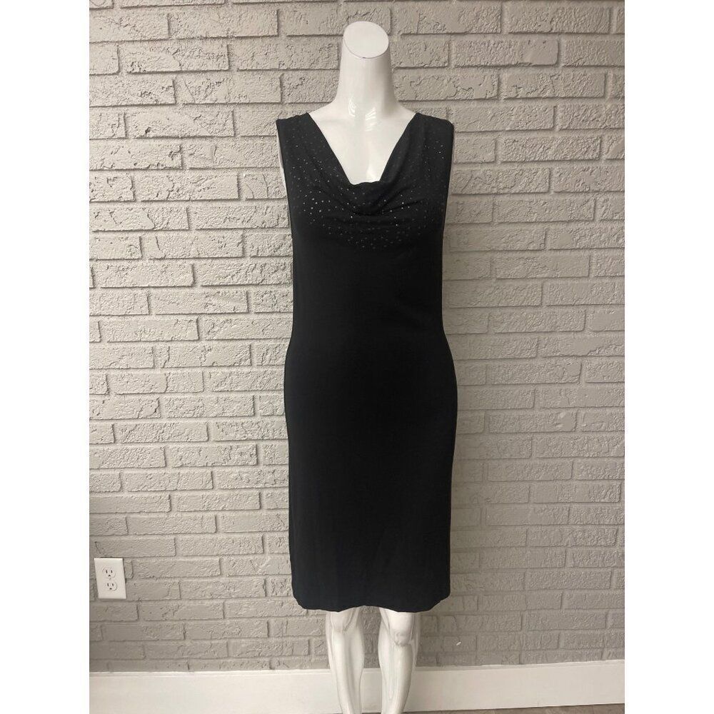 Tommy Bahama Women Black Cowl Neck Sleeveless Dress Size XS